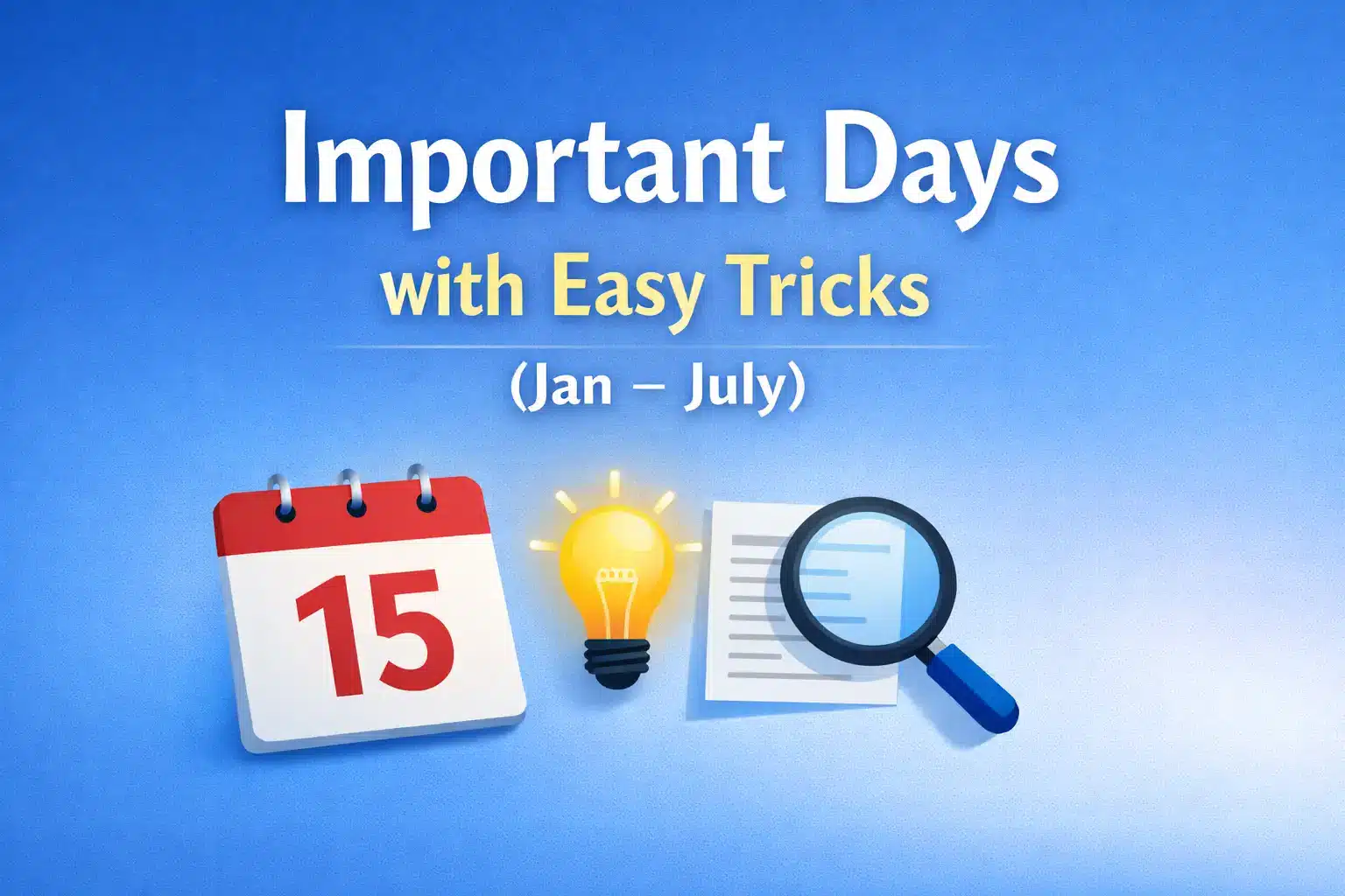 Tricks to remember important days