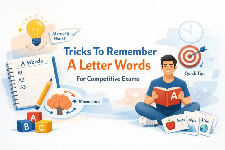 Tricks To Remember A Letter Words For Competitive Exams