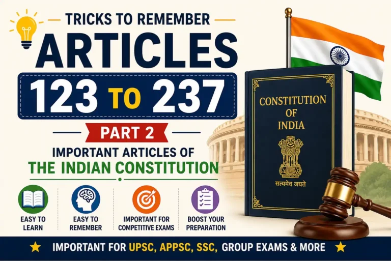 Tricks to Remember the Articles of the Indian Constitution