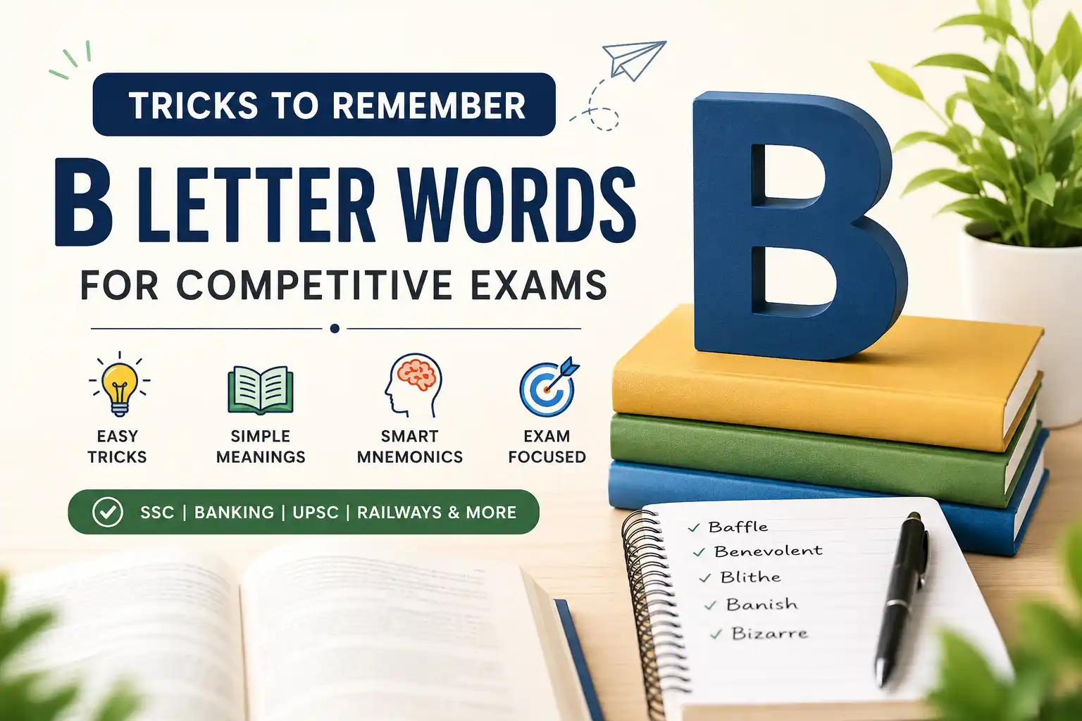 Tricks To Remember B Letter Words For Competitive Exams